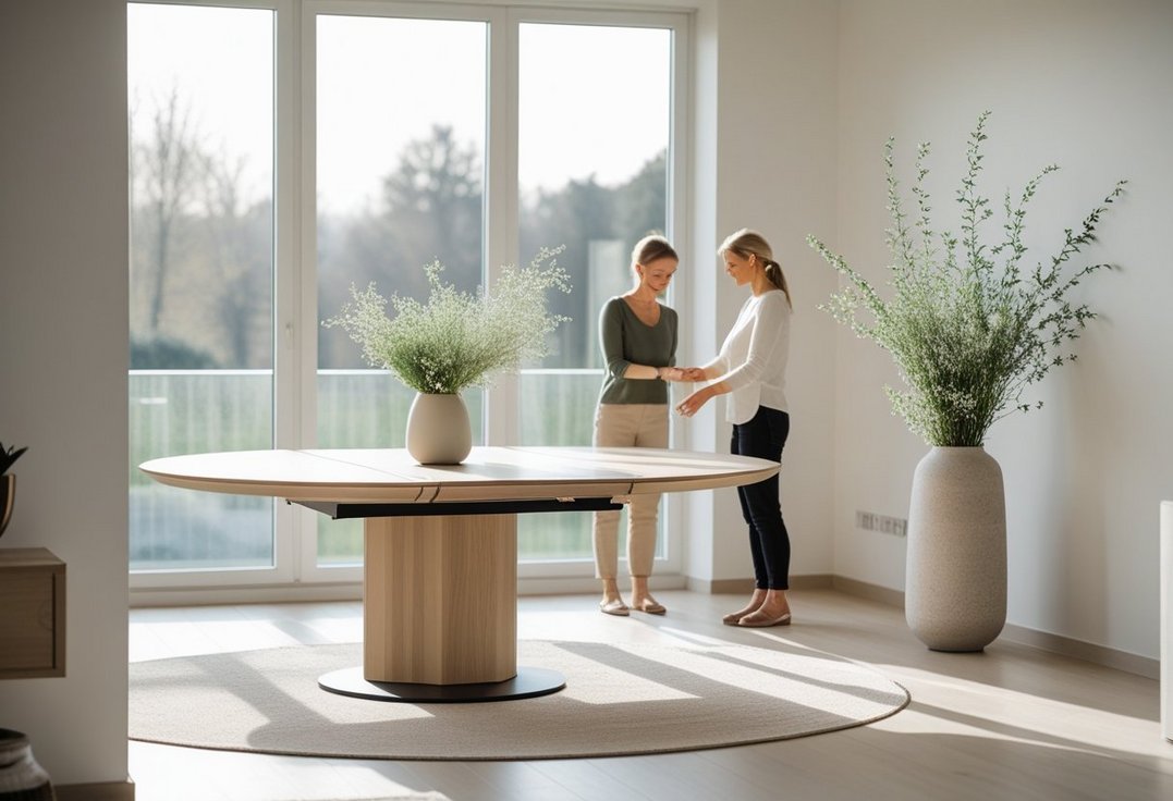 Saadan skaber du harmoni i hjemmet med en gulvvase og et rundt bord med udtraek Saadan skaber du harmoni i hjemmet med en gulvvase og et rundt bord med udtraek